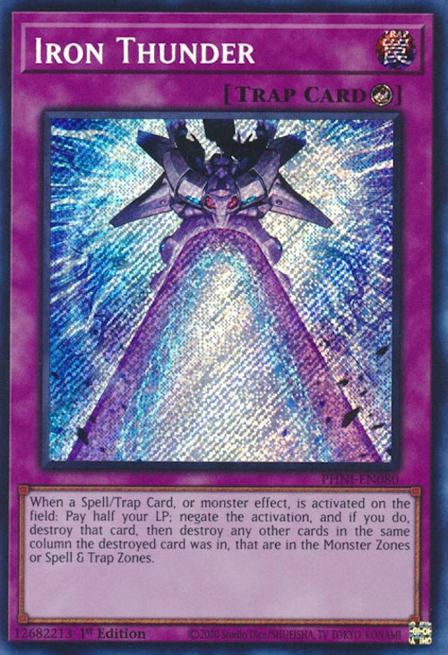 Iron Thunder [PHNI-EN080] Secret Rare | Jomio and Rueliete's Cards and Comics