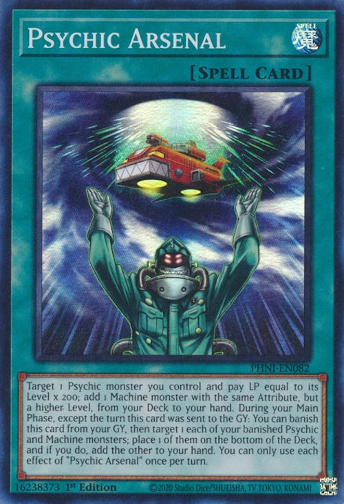 Psychic Arsenal [PHNI-EN082] Super Rare | Jomio and Rueliete's Cards and Comics