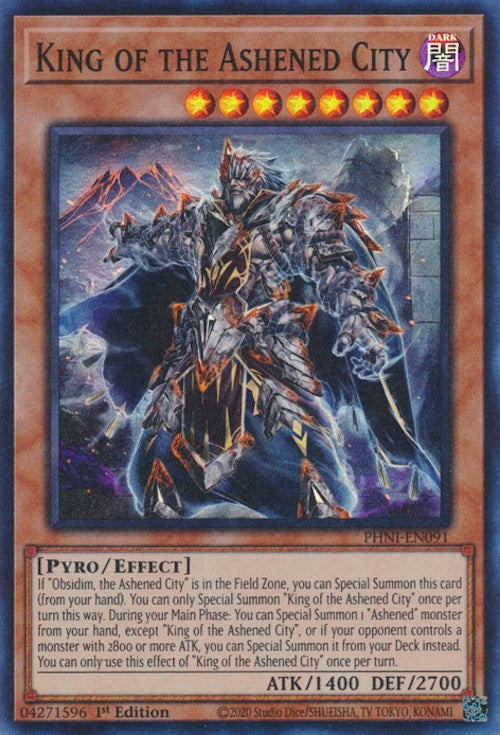 King of the Ashened City [PHNI-EN091] Super Rare | Jomio and Rueliete's Cards and Comics