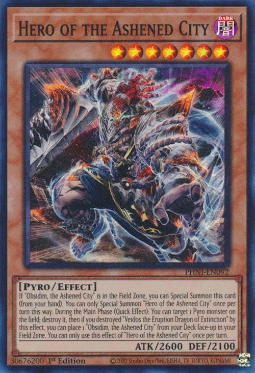 Hero of the Ashened City [PHNI-EN092] Super Rare | Jomio and Rueliete's Cards and Comics