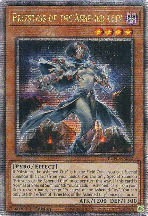 Priestess of the Ashened City [PHNI-EN093] Quarter Century Secret Rare | Jomio and Rueliete's Cards and Comics