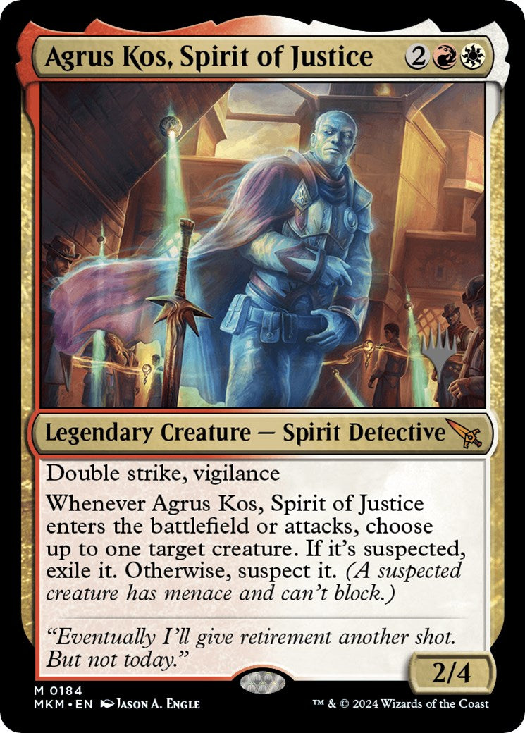 Agrus Kos, Spirit of Justice (Promo Pack) [Murders at Karlov Manor Promos] | Jomio and Rueliete's Cards and Comics