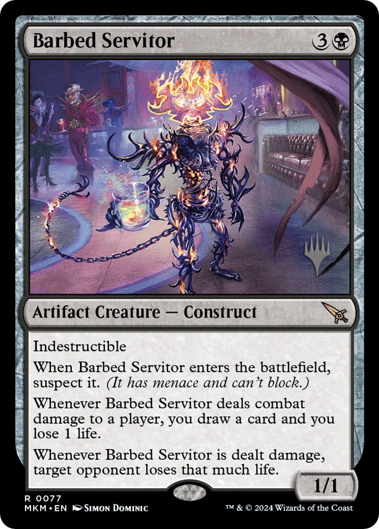 Barbed Servitor (Promo Pack) [Murders at Karlov Manor Promos] | Jomio and Rueliete's Cards and Comics