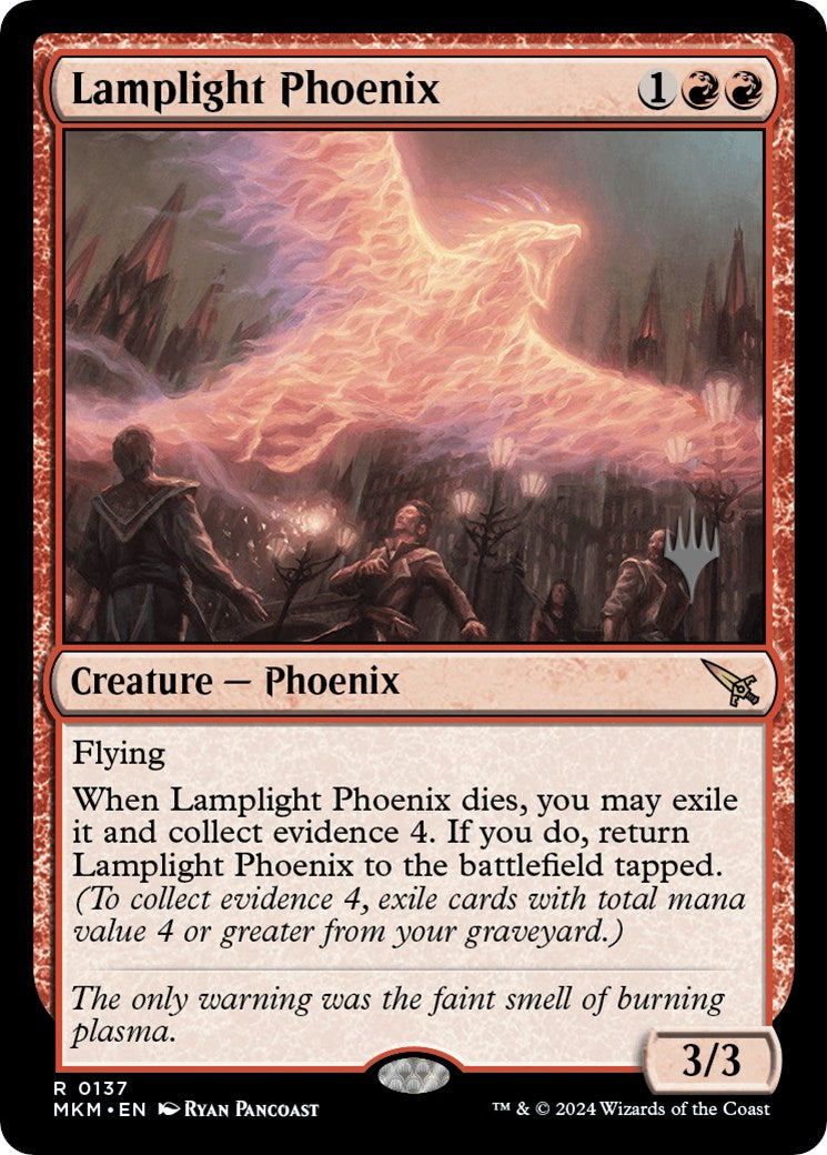 Lamplight Phoenix (Promo Pack) [Murders at Karlov Manor Promos] | Jomio and Rueliete's Cards and Comics