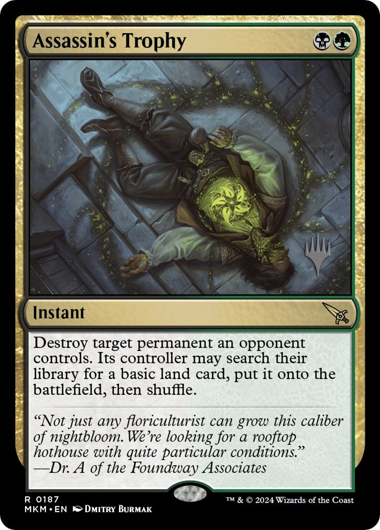 Assassin's Trophy (Promo Pack) [Murders at Karlov Manor Promos] | Jomio and Rueliete's Cards and Comics