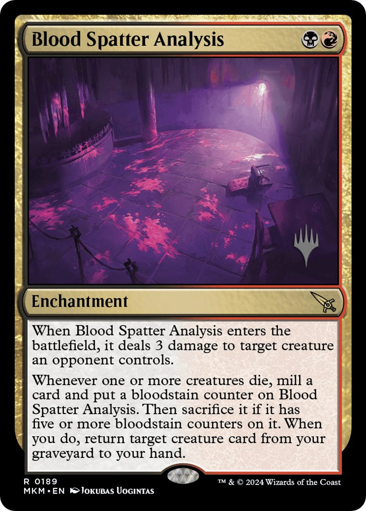 Blood Spatter Analysis (Promo Pack) [Murders at Karlov Manor Promos] | Jomio and Rueliete's Cards and Comics