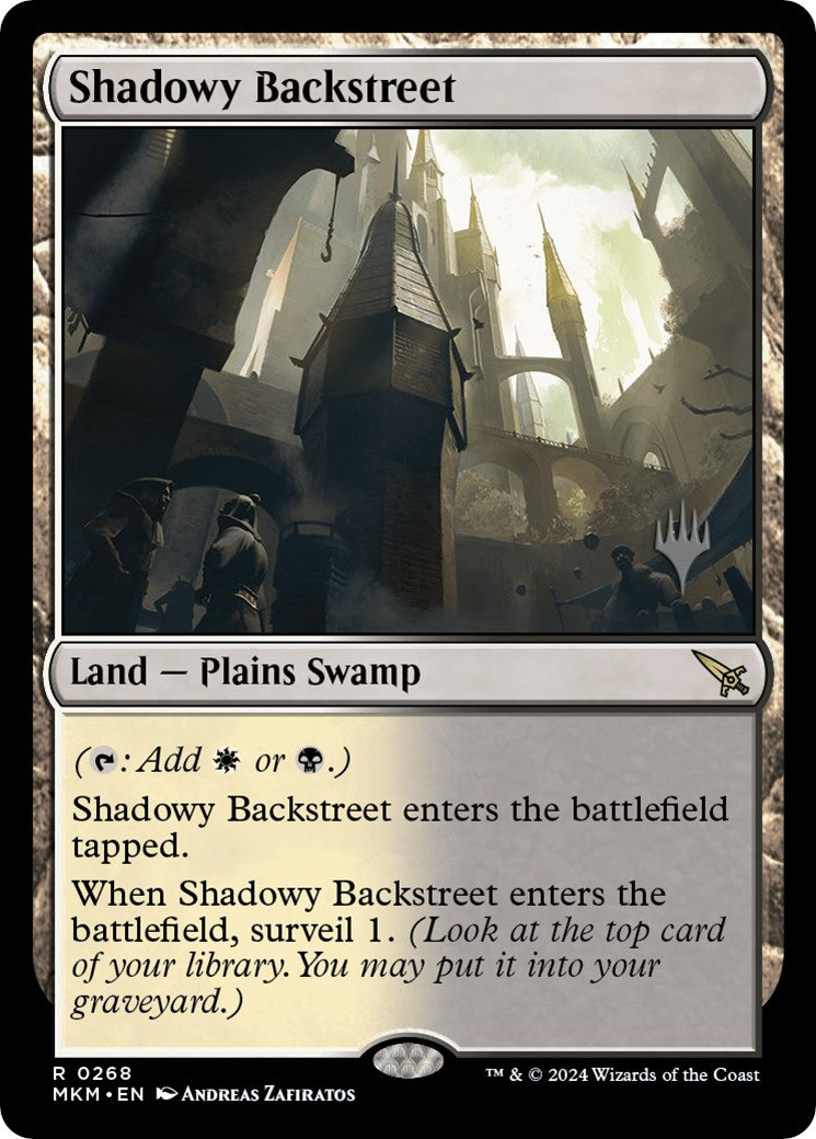 Shadowy Backstreet (Promo Pack) [Murders at Karlov Manor Promos] | Jomio and Rueliete's Cards and Comics