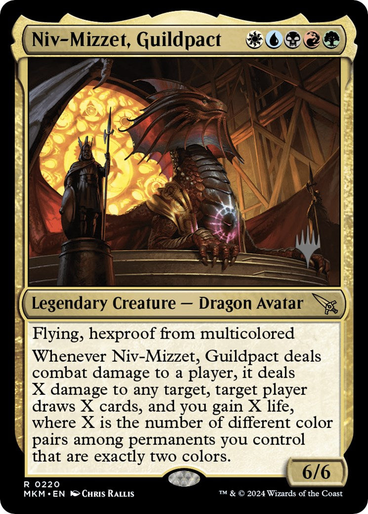 Niv-Mizzet, Guildpact (Promo Pack) [Murders at Karlov Manor Promos] | Jomio and Rueliete's Cards and Comics