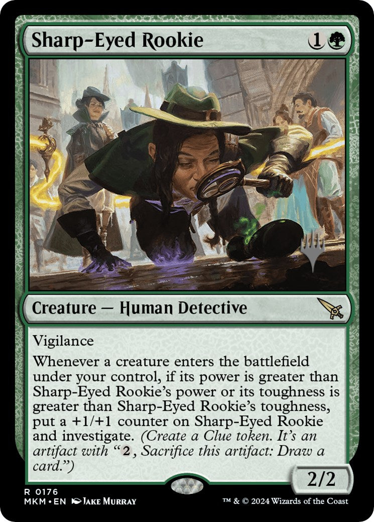 Sharp-Eyed Rookie (Promo Pack) [Murders at Karlov Manor Promos] | Jomio and Rueliete's Cards and Comics