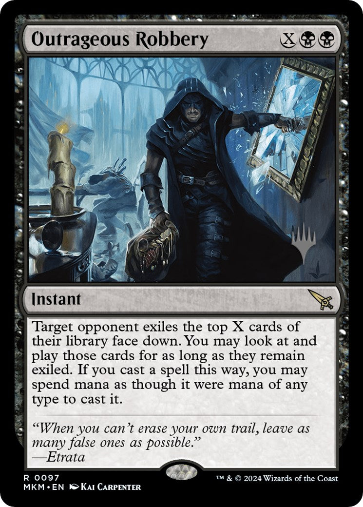 Outrageous Robbery (Promo Pack) [Murders at Karlov Manor Promos] | Jomio and Rueliete's Cards and Comics