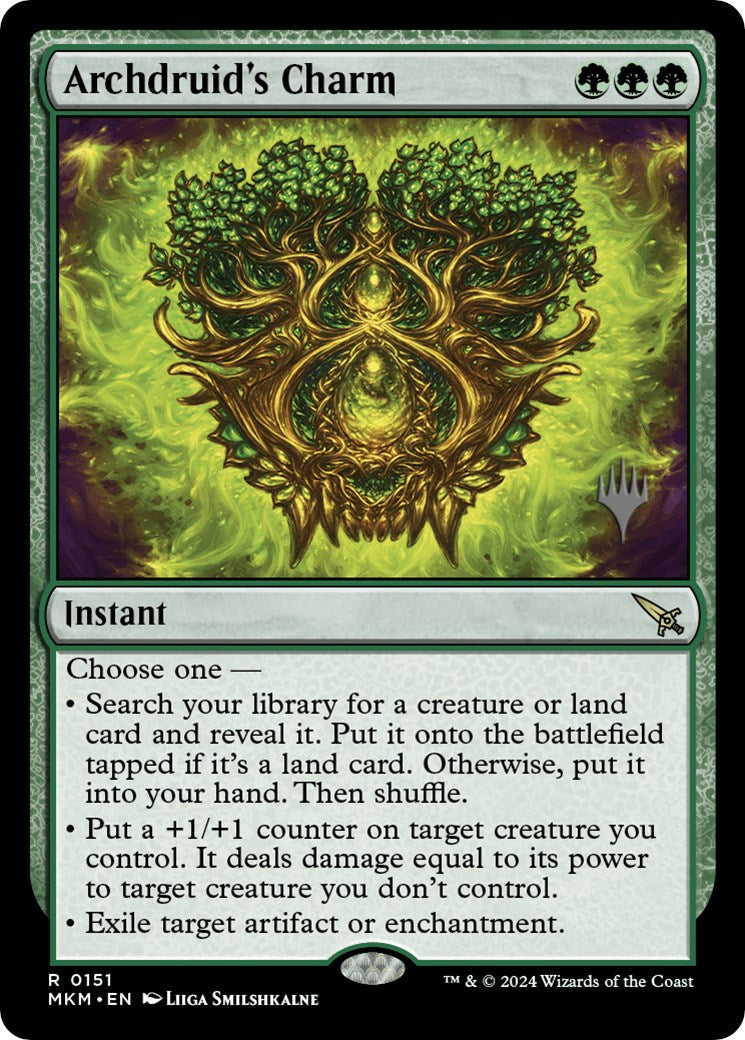 Archdruid's Charm (Promo Pack) [Murders at Karlov Manor Promos] | Jomio and Rueliete's Cards and Comics