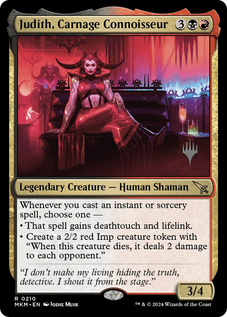 Judith, Carnage Connoisseur (Promo Pack) [Murders at Karlov Manor Promos] | Jomio and Rueliete's Cards and Comics