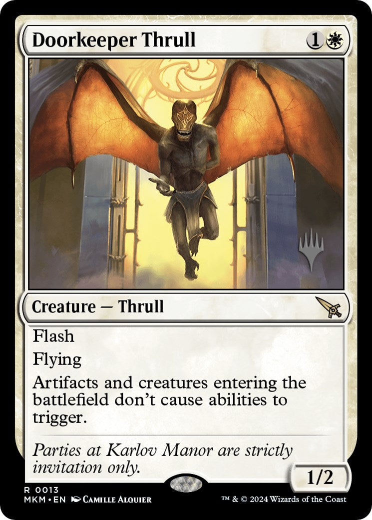 Doorkeeper Thrull (Promo Pack) [Murders at Karlov Manor Promos] | Jomio and Rueliete's Cards and Comics