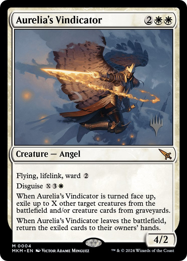 Aurelia's Vindicator (Promo Pack) [Murders at Karlov Manor Promos] | Jomio and Rueliete's Cards and Comics