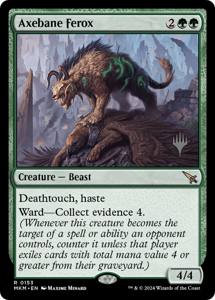 Axebane Ferox (Promo Pack) [Murders at Karlov Manor Promos] | Jomio and Rueliete's Cards and Comics