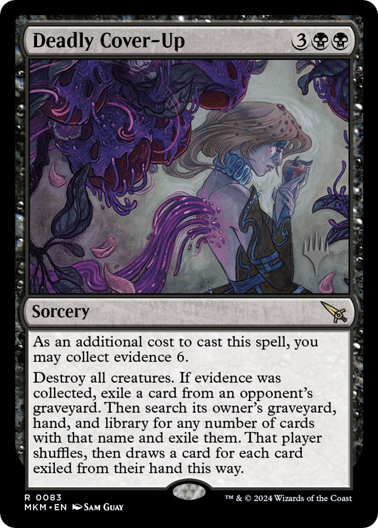 Deadly Cover-Up (Promo Pack) [Murders at Karlov Manor Promos] | Jomio and Rueliete's Cards and Comics