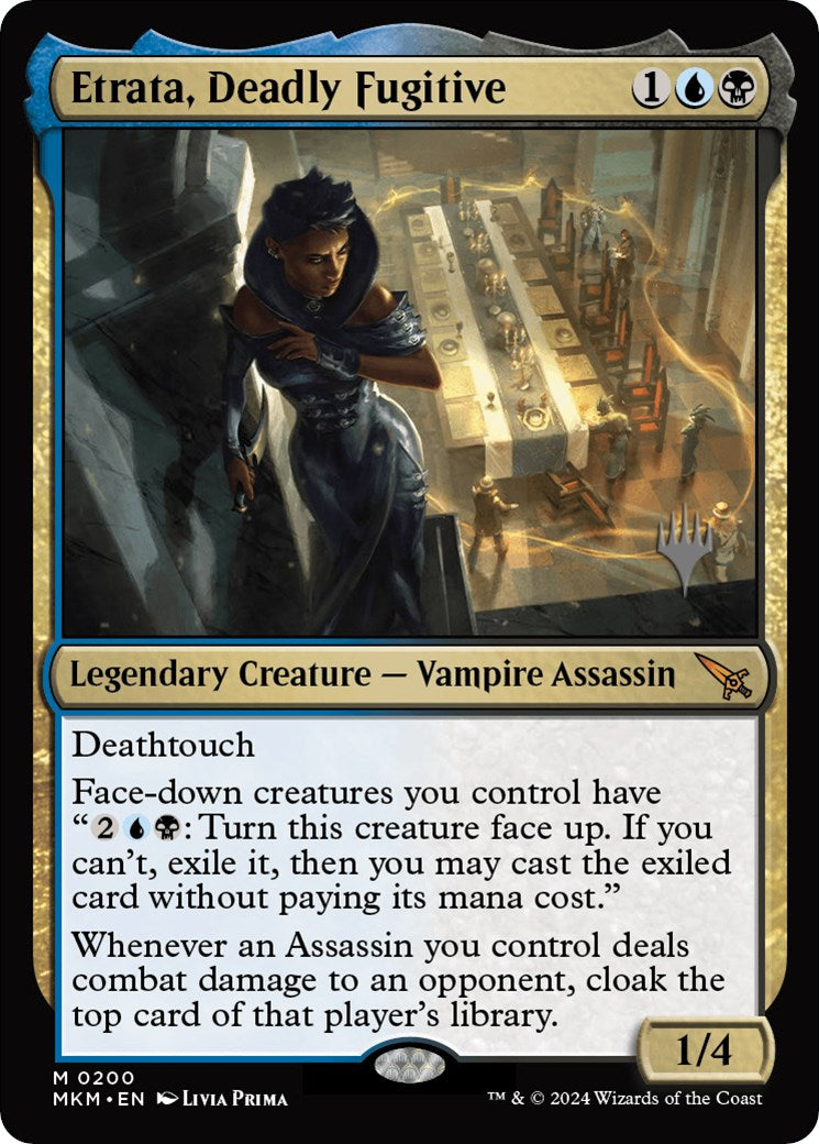 Etrata, Deadly Fugitive (Promo Pack) [Murders at Karlov Manor Promos] | Jomio and Rueliete's Cards and Comics