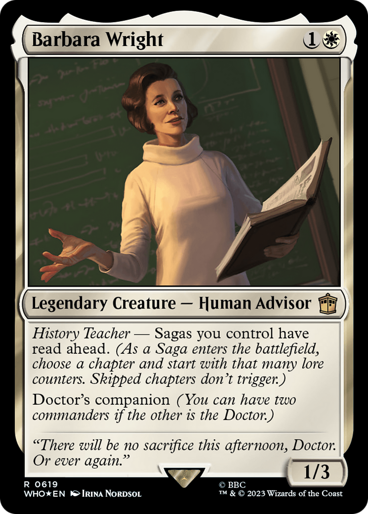 Barbara Wright (Surge Foil) [Doctor Who] | Jomio and Rueliete's Cards and Comics