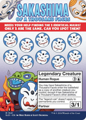 Sakashima of a Thousand Faces [Secret Lair Drop Series] | Jomio and Rueliete's Cards and Comics