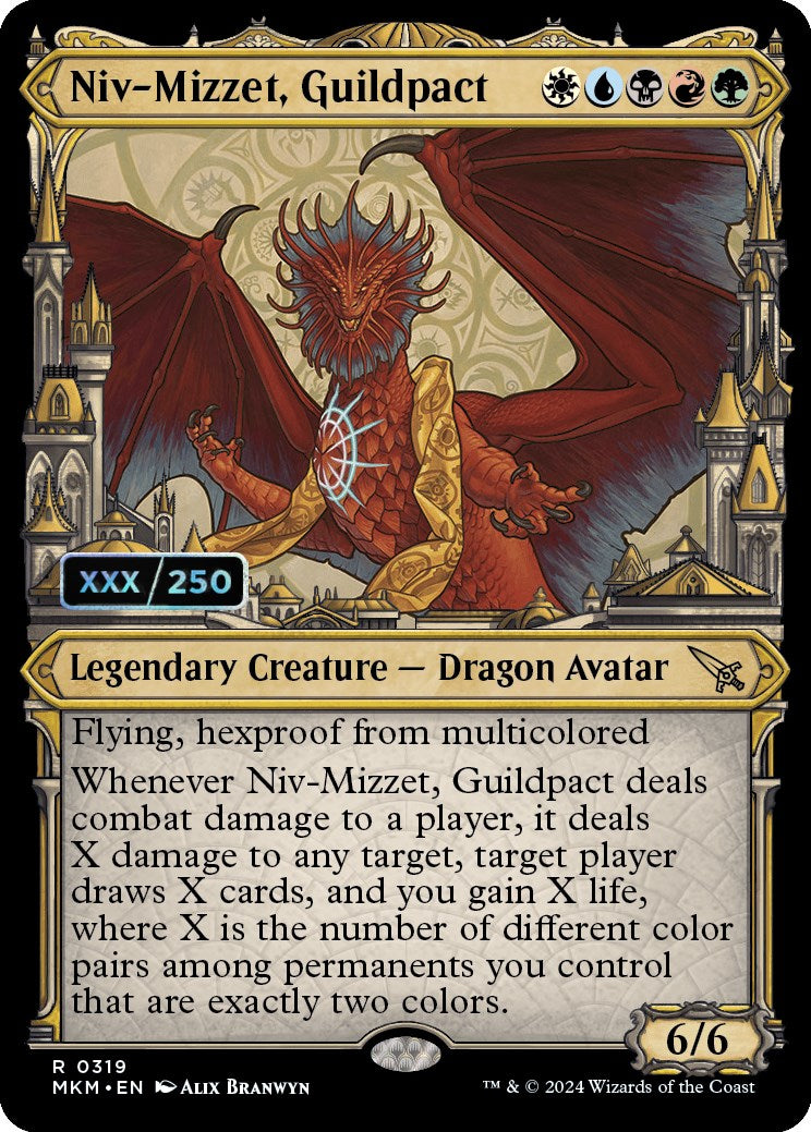 Niv-Mizzet, Guildpact (Serialized) [Murders at Karlov Manor] | Jomio and Rueliete's Cards and Comics