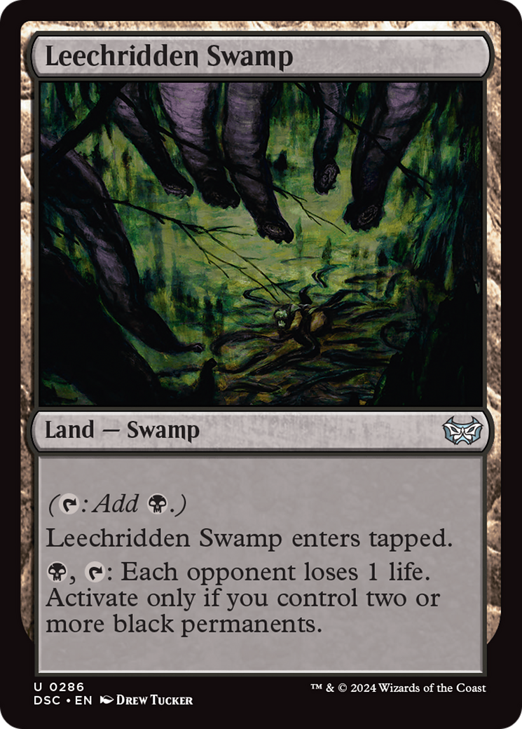 Leechridden Swamp [Duskmourn: House of Horror Commander] | Jomio and Rueliete's Cards and Comics