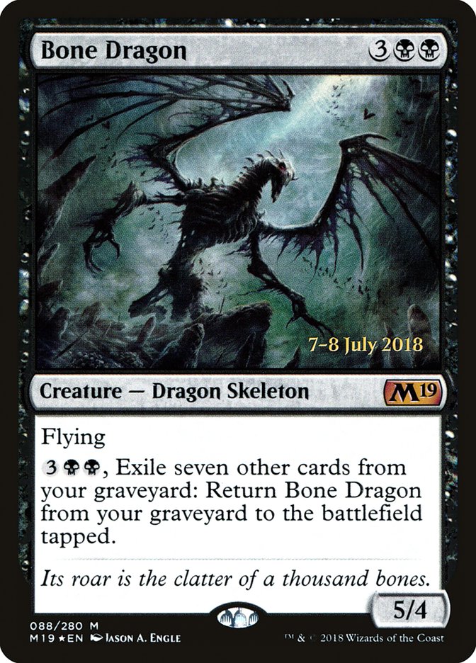Bone Dragon [Core Set 2019 Prerelease Promos] | Jomio and Rueliete's Cards and Comics