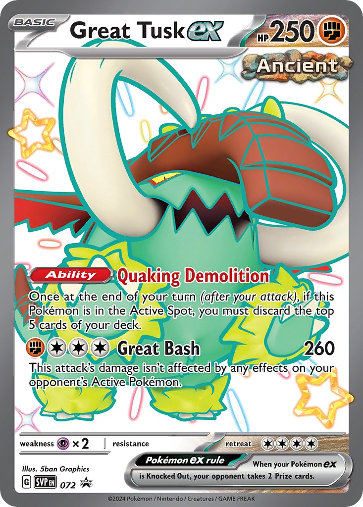 Great Tusk ex (072) [Scarlet & Violet: Black Star Promos] | Jomio and Rueliete's Cards and Comics