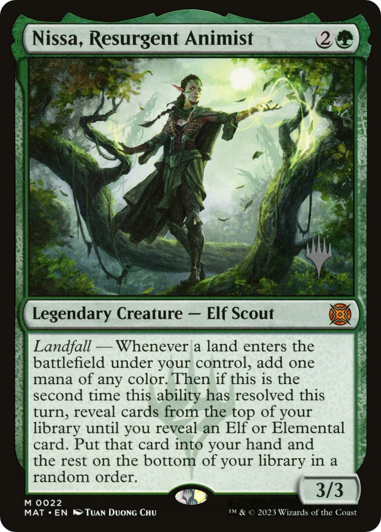 Nissa, Resurgent Animist (Promo Pack) [Murders at Karlov Manor Promos] | Jomio and Rueliete's Cards and Comics