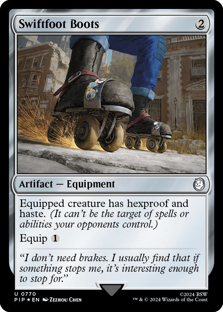 Swiftfoot Boots (Surge Foil) [Fallout] | Jomio and Rueliete's Cards and Comics