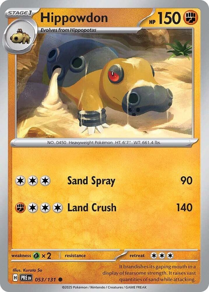 Hippowdon (053/131) [Scarlet & Violet: Prismatic Evolutions] | Jomio and Rueliete's Cards and Comics