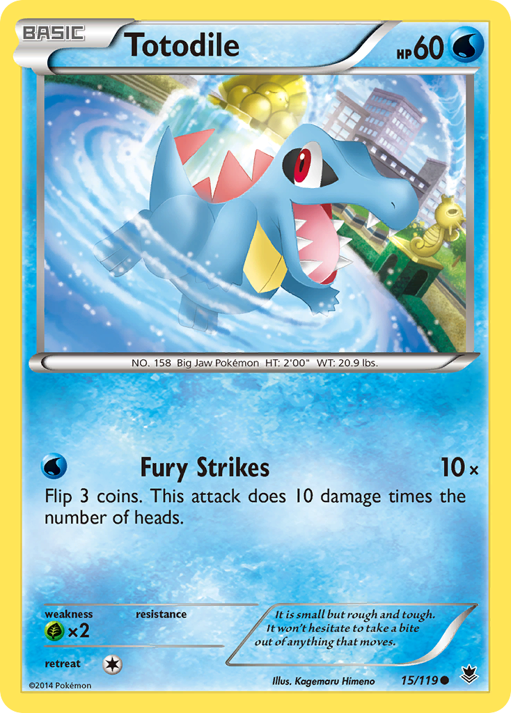 Totodile (15/119) [XY: Phantom Forces] | Jomio and Rueliete's Cards and Comics
