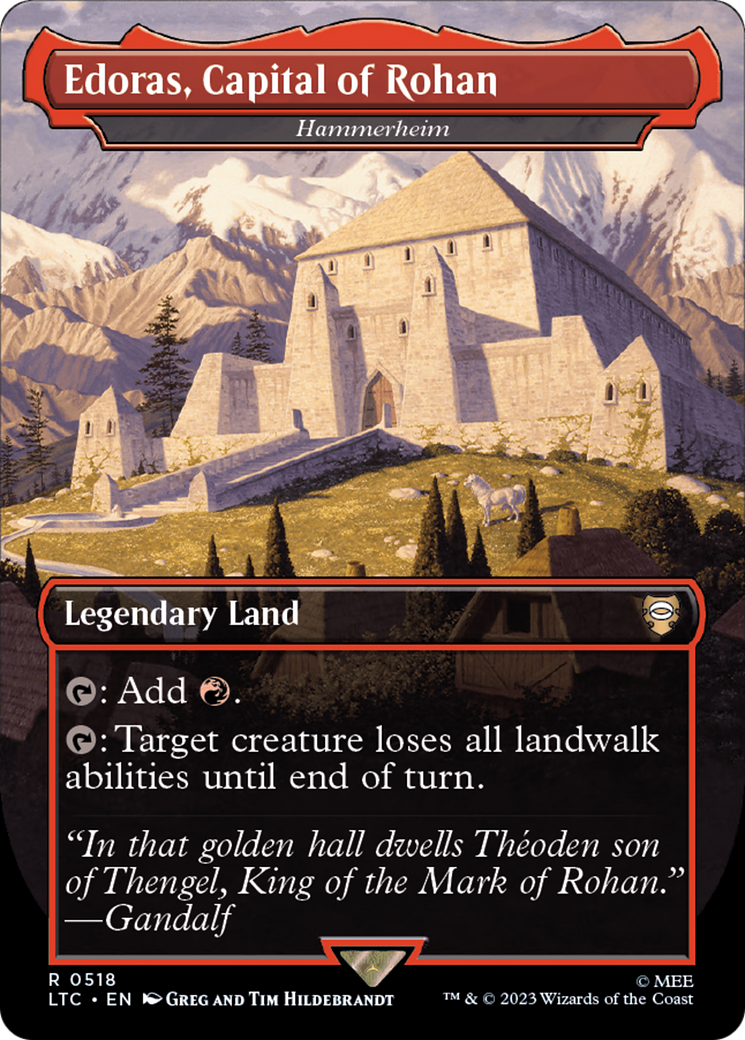 Edoras, Capital of Rohan - Hammerheim (Borderless) [The Lord of the Rings: Tales of Middle-Earth Commander] | Jomio and Rueliete's Cards and Comics