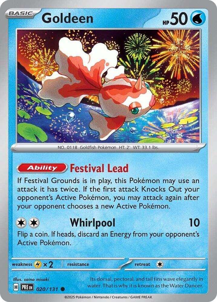 Goldeen (020/131) [Scarlet & Violet: Prismatic Evolutions] | Jomio and Rueliete's Cards and Comics