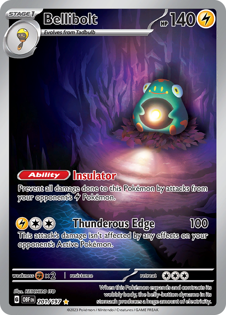 Bellibolt (201/197) [Scarlet & Violet: Obsidian Flames] | Jomio and Rueliete's Cards and Comics