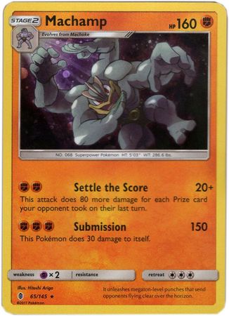 Machamp (65/145) (Cosmos Holo) [Sun & Moon: Guardians Rising] | Jomio and Rueliete's Cards and Comics