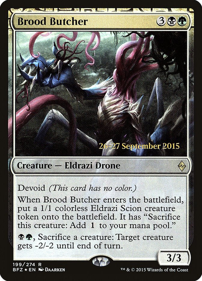 Brood Butcher [Battle for Zendikar Prerelease Promos] | Jomio and Rueliete's Cards and Comics