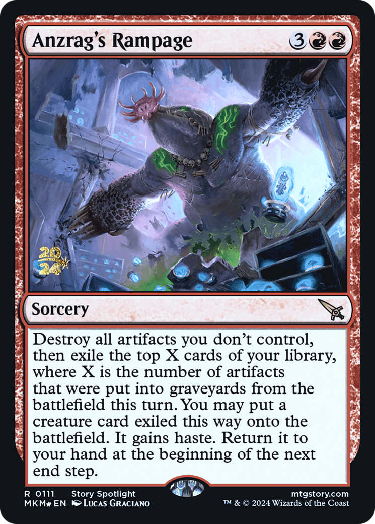 Anzrag's Rampage [Murders at Karlov Manor Prerelease Promos] | Jomio and Rueliete's Cards and Comics