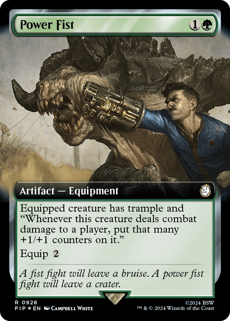 Power Fist (Extended Art) (Surge Foil) [Fallout] | Jomio and Rueliete's Cards and Comics