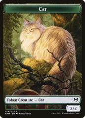 Human Warrior // Cat Double-Sided Token [Kaldheim Tokens] | Jomio and Rueliete's Cards and Comics