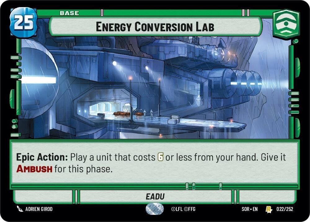 Energy Conversion Lab (022/252) [Spark of Rebellion] | Jomio and Rueliete's Cards and Comics