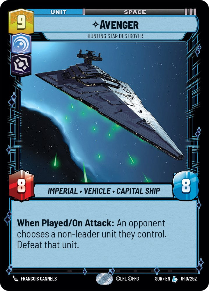 Avenger - Hunting Star Destroyer (040/252) [Spark of Rebellion] | Jomio and Rueliete's Cards and Comics