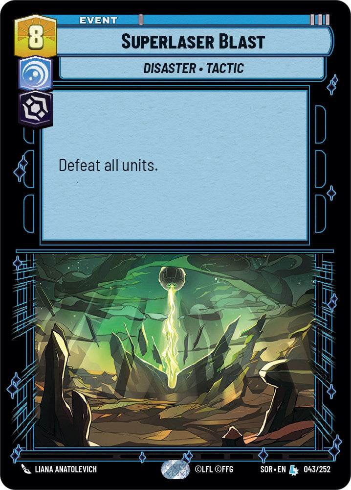 Superlaser Blast (043/252) [Spark of Rebellion] | Jomio and Rueliete's Cards and Comics