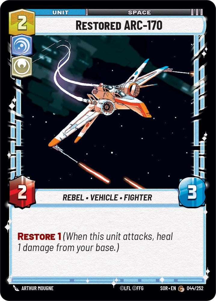Restored ARC-170 (044/252) [Spark of Rebellion] | Jomio and Rueliete's Cards and Comics