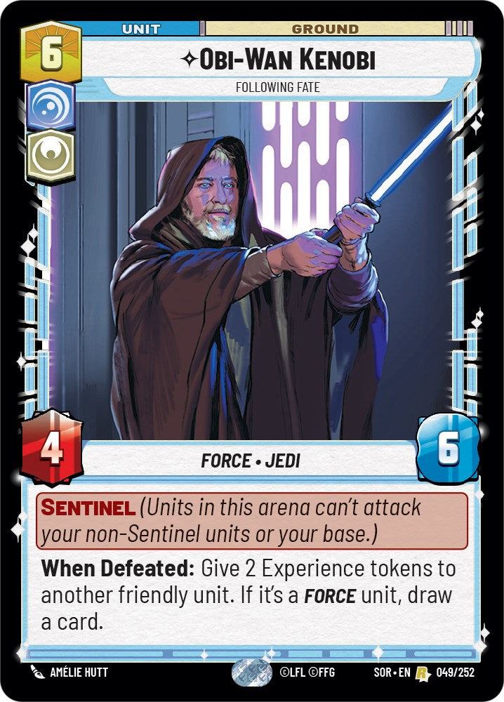 Obi-Wan Kenobi - Following Fate (049/252) [Spark of Rebellion] | Jomio and Rueliete's Cards and Comics