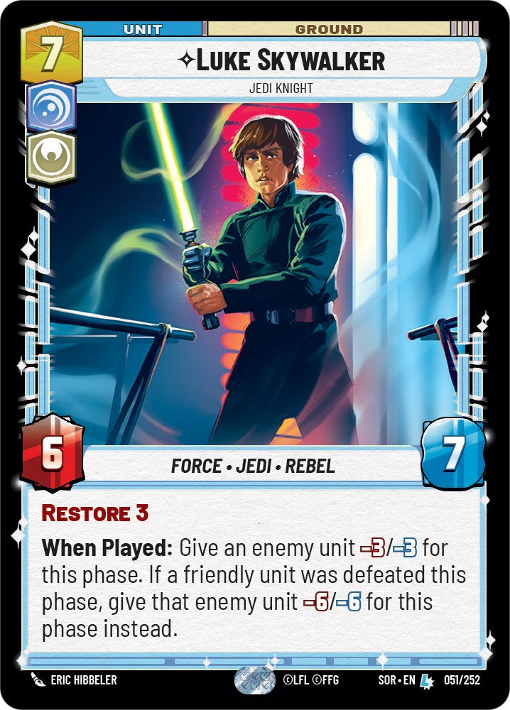 Luke Skywalker - Jedi Knight (051/252) [Spark of Rebellion] | Jomio and Rueliete's Cards and Comics