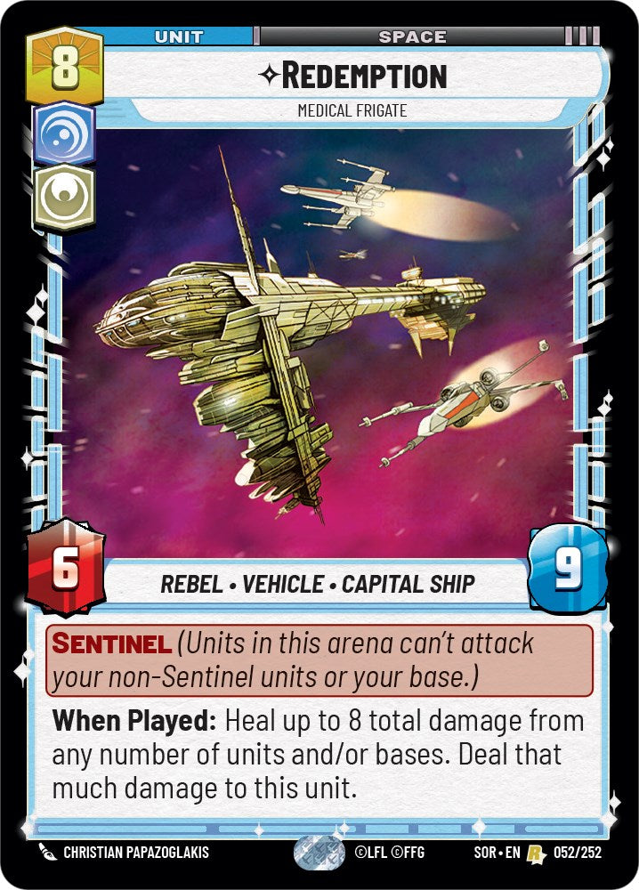 Redemption - Medical Frigate (052/252) [Spark of Rebellion] | Jomio and Rueliete's Cards and Comics