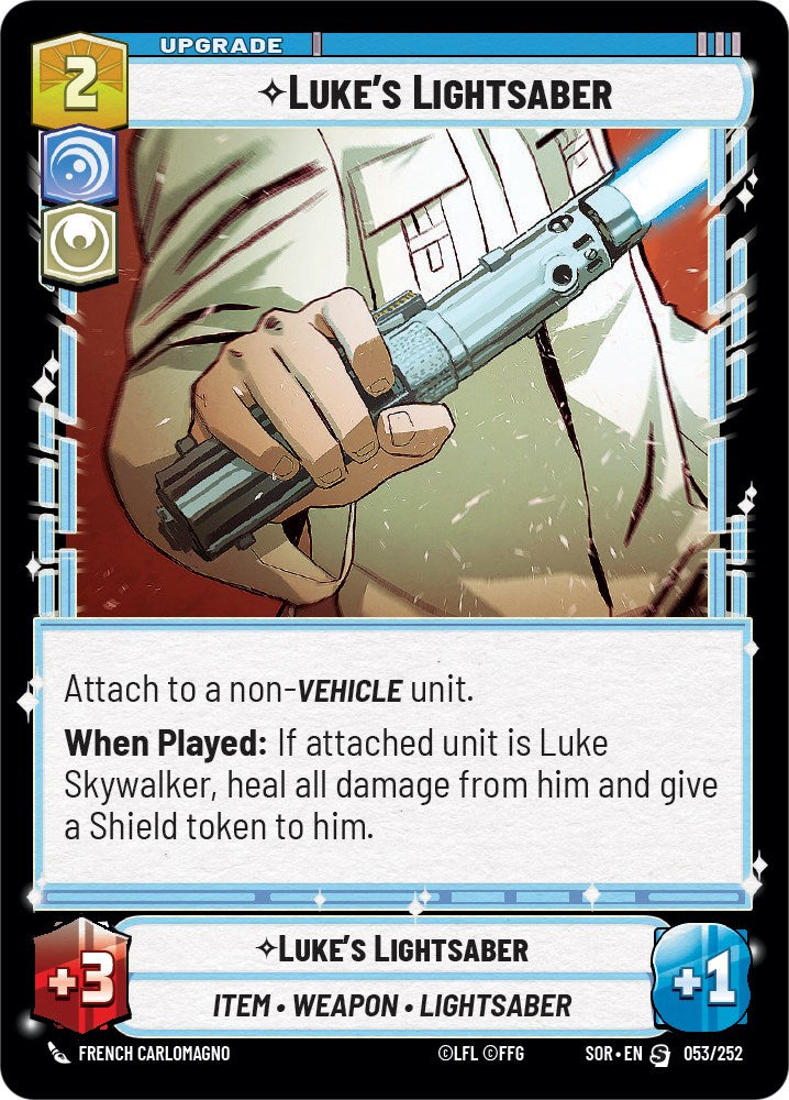 Luke's Lightsaber (053/252) [Spark of Rebellion] | Jomio and Rueliete's Cards and Comics