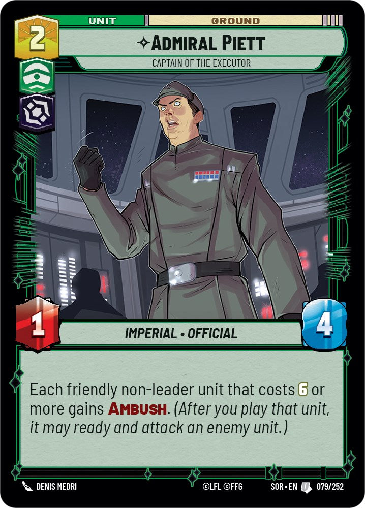 Admiral Piett - Captain of the Executor (079/252) [Spark of Rebellion] | Jomio and Rueliete's Cards and Comics