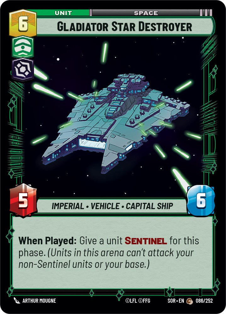 Gladiator Star Destroyer (086/252) [Spark of Rebellion] | Jomio and Rueliete's Cards and Comics