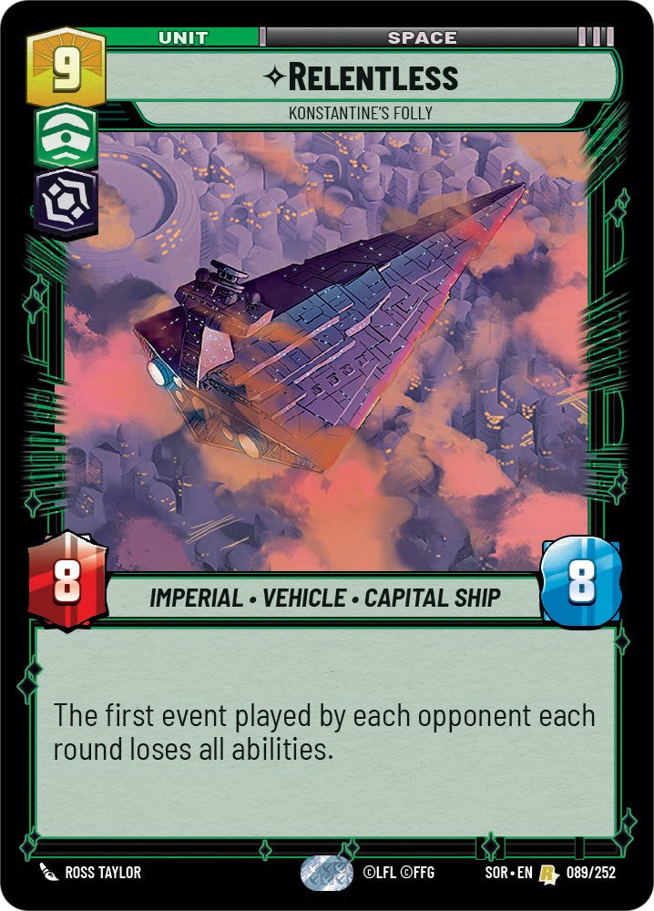 Relentless - Konstantine's Folly (089/252) [Spark of Rebellion] | Jomio and Rueliete's Cards and Comics